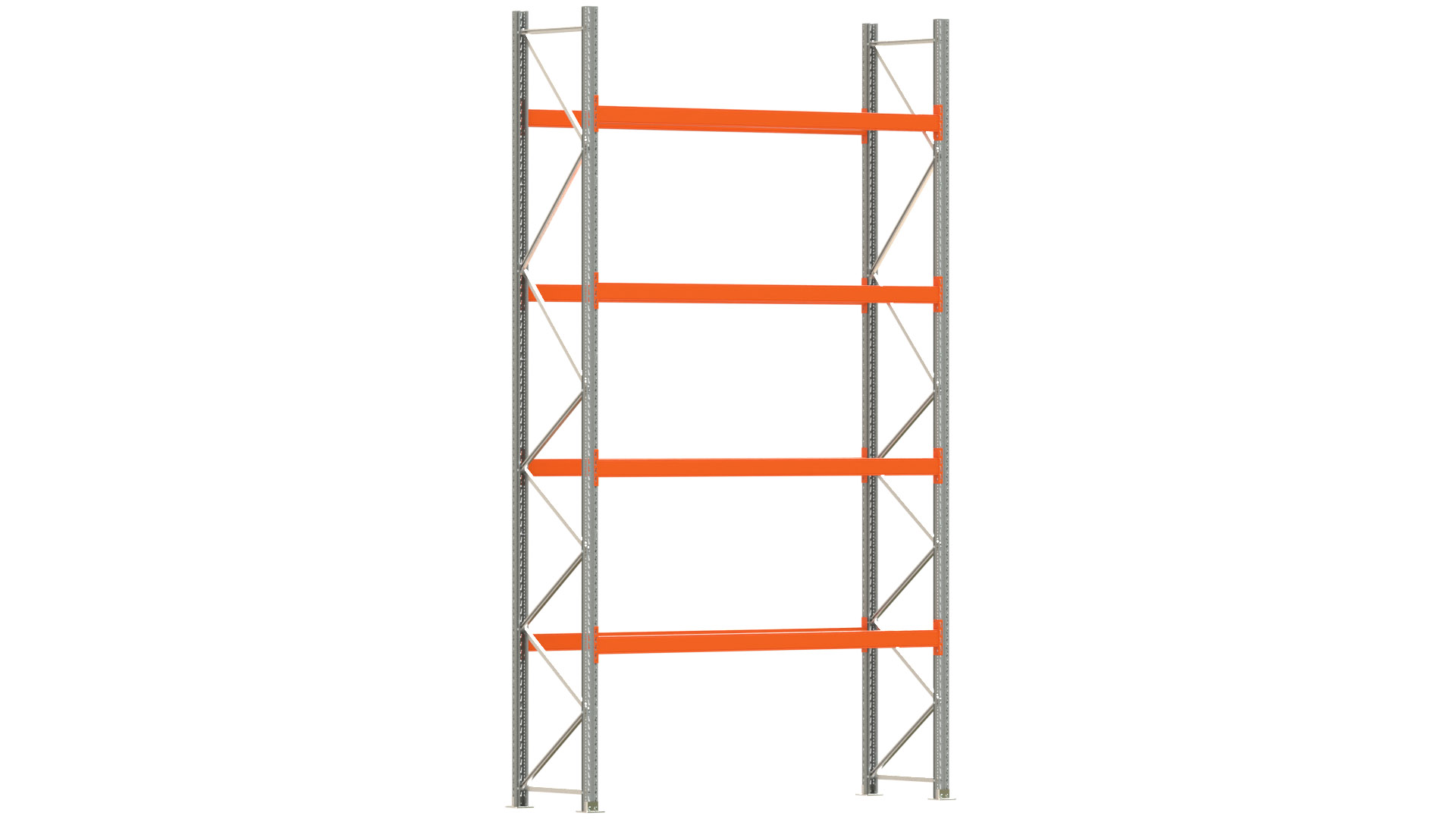 Palettenregal ARTUS - Breite 287 cm - Höhe 500 cm - Tiefe 80 cm - Fachlast 2250 kg - 10 Palettenstellplätze