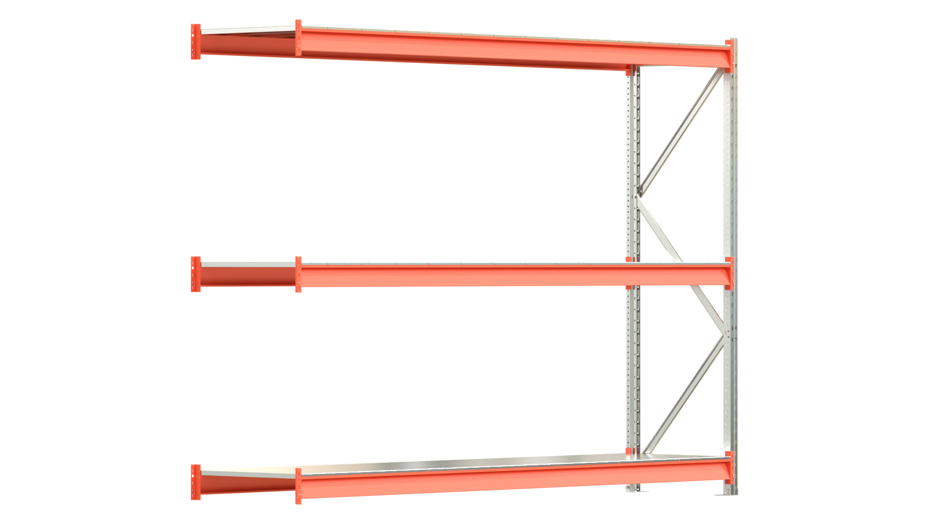 Weitspannregal EMMA - Höhe: 200 cm - Fachbreite: 270 cm - Tiefe: 60 cm - Anbaufeld