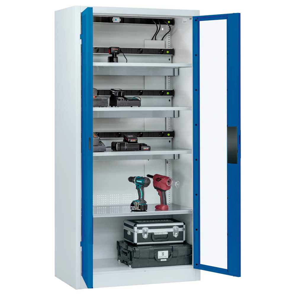 Akku Ladeschrank, Breite 93 cm, Höhe 195 cm, Tiefe 50 cm