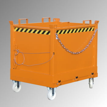 Klappbodenbehälter - 1.000 l Volumen - 1.250 kg - kranbar - verzinkt