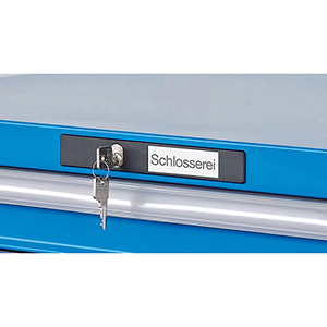Schubladenschrank-Gehäuse mit Zylinderschloss, BxTxH 717x725x1000 mm, RAL 5012