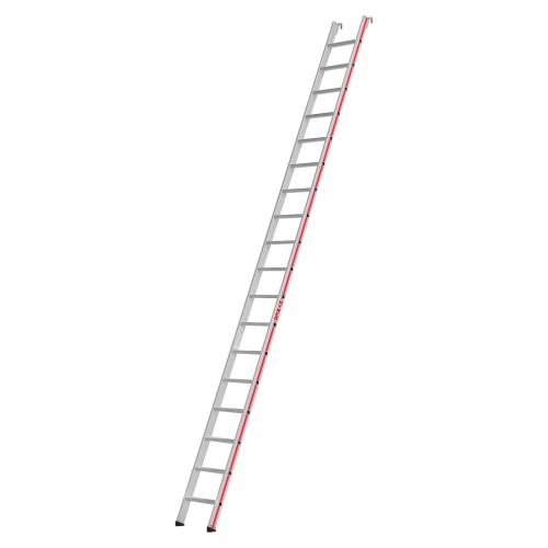 Regalleiter, Regaleinhängeleiter, 18 Stufen, Leiterlänge 4650 mm, B. 425 mm, Gewicht 11,8 kg