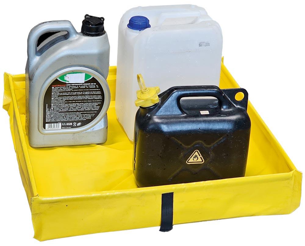 Flexible Auffangwanne, BxTxH 600x600x120 mm, Aufnahme 43 Liter, Gewicht 0,75 kg