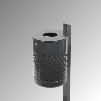 Abfallbehälter mit Pfosten - 50 l - gelocht - verzinkt