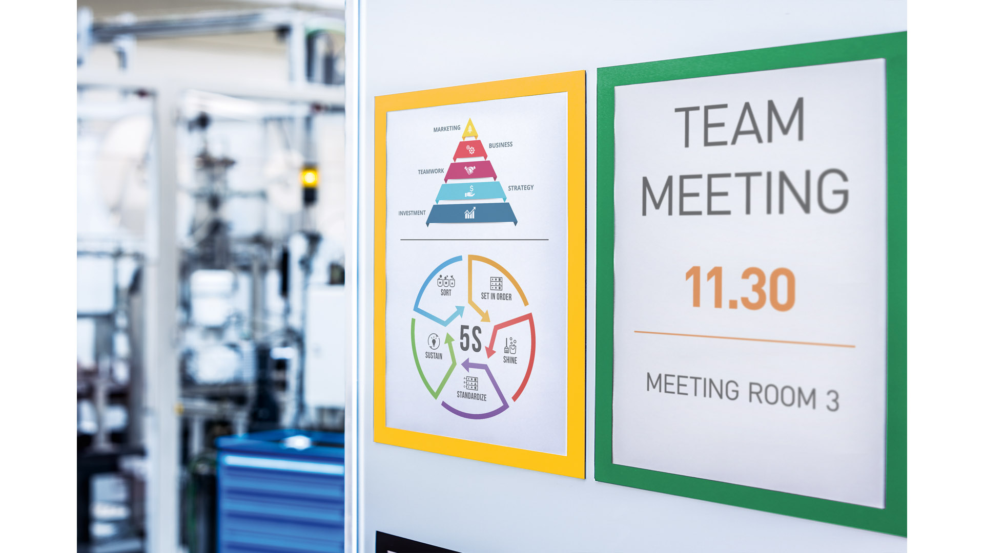 Inforahmen, magnetisch, DIN A4, BxH 210x297 mm, gelb, VE 5 Stück, Mindestabnahme 2 VE