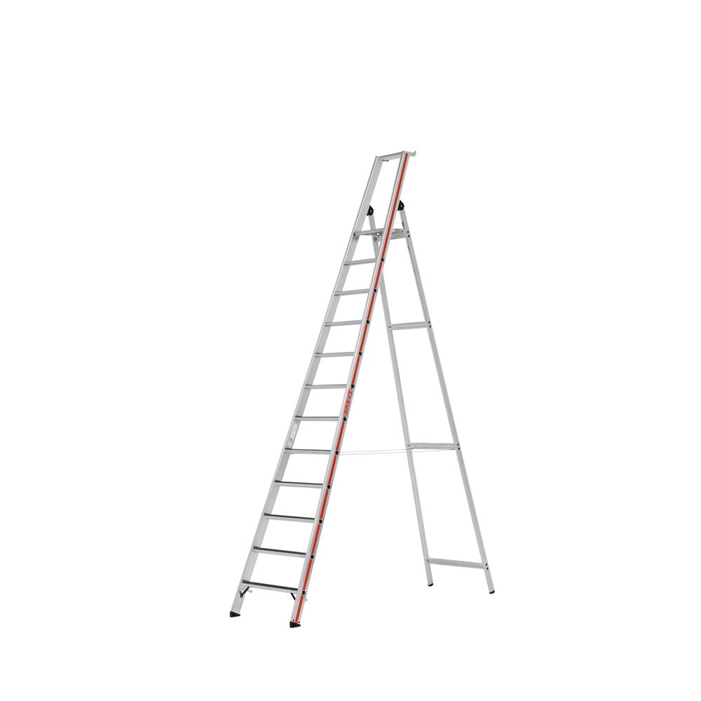 Stufen-Stehleiter R13 mit Sicherheitsbrücke