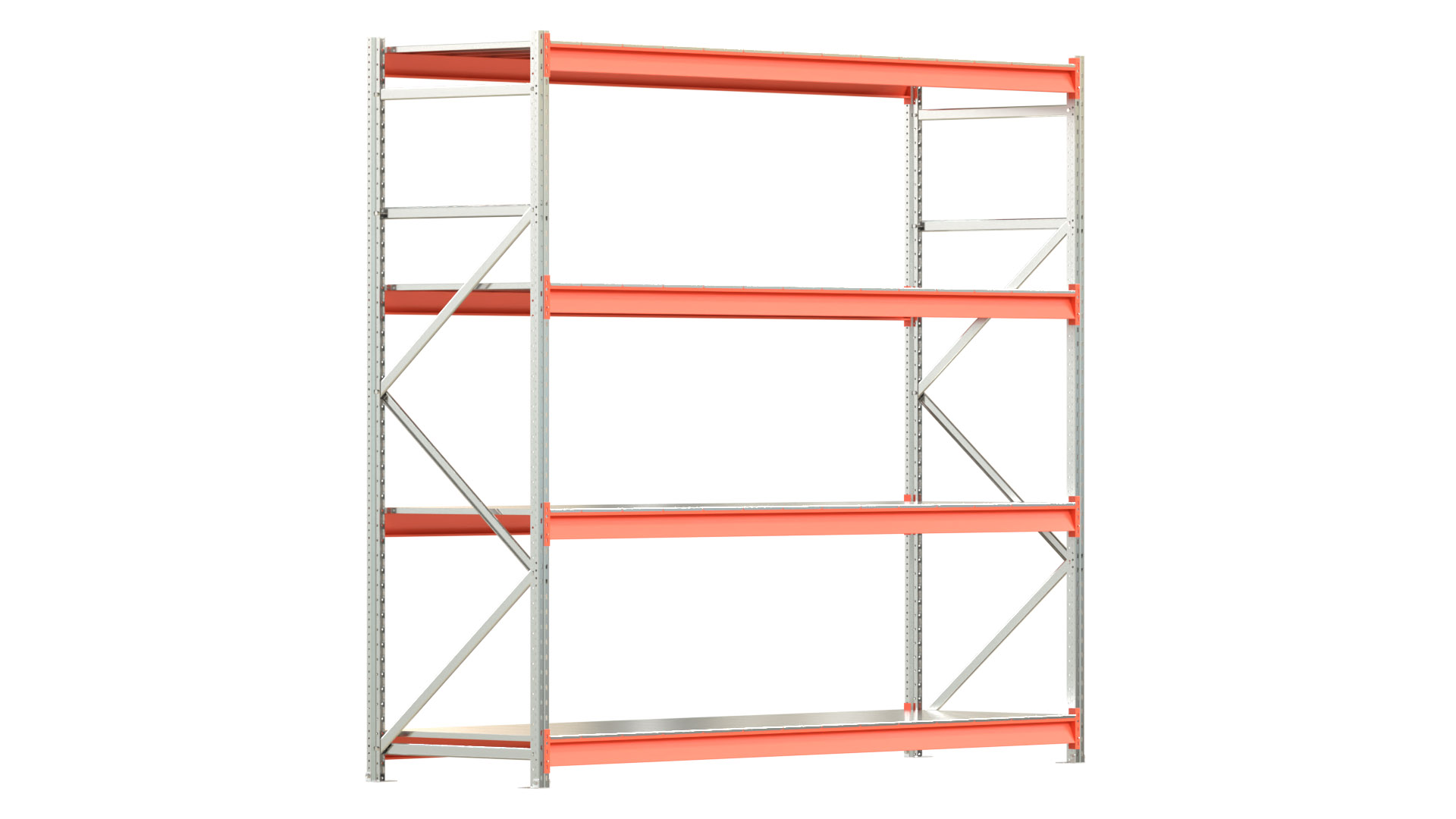 Weitspannregal EMMA - Höhe: 250 cm - Fachbreite: 270 cm - Tiefe: 80 cm - Grundfeld