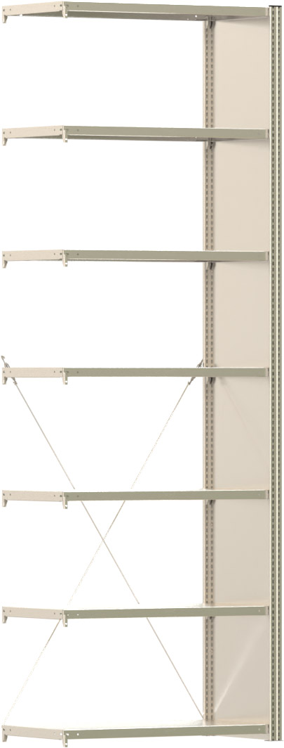 Fachbodenregal BERT - Breite: 128,5 cm - Tiefe: 50 cm - Höhe: 300 cm - 7 Böden - Anbauregal