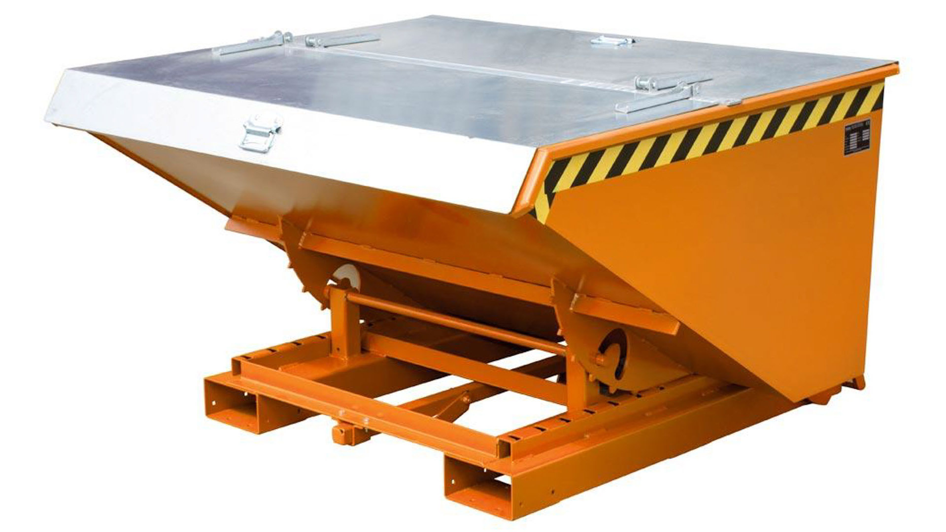 Deckel, 2-teilig, verzinkt, für automatischen Kippbehälter, Vol. 1,2 cbm