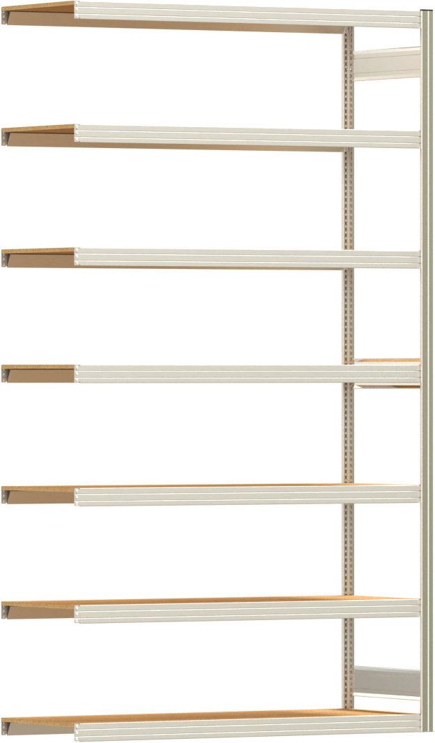 Fachbodenregal BERT - Breite: 169,5 cm - Tiefe: 60 cm - Höhe: 300 cm - 7 Böden - Anbauregal