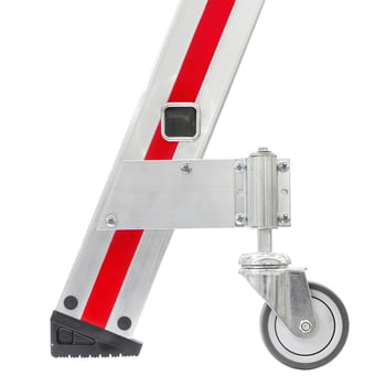 Plattformleiter mit Handlauf - Leiterlänge 2.200 mm - mit Einhängehaken und Ablageschale - Aluleiter - Hymer