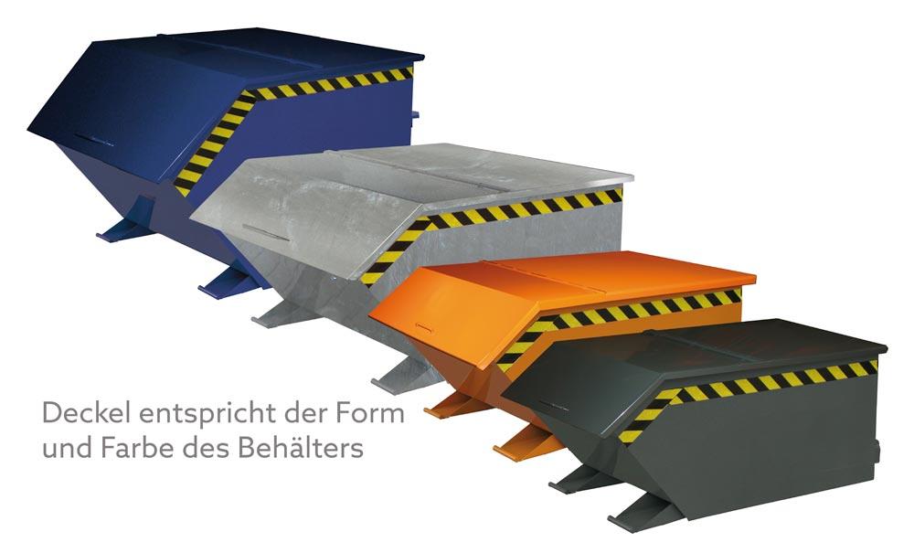 Deckel für Kippbehälter LxBxH 1350x880x920 mm