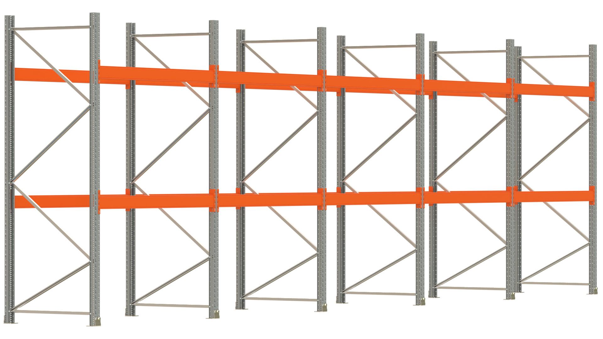 Palettenregal ARTUS - Breite 1001 cm - Höhe 300 cm - Tiefe 110 cm - Fachlast 3000 kg - 30 Palettenstellplätze