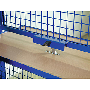 Ausgabeelement mit Tabelar für Trennwandsystem, Breite 1000 mm, Höhe 2200 mm, Farbe RAL 7037 staubgrau