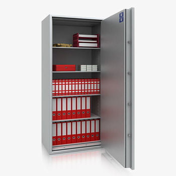 Dokumententresor, Geldschrank, Safe, VdS Klasse 2, 60 Minuten feuerfest, Türen 1-flügelig, 1.905 x 892 x 497 mm (HxBxT), Farbe lichtgrau (RAL 7035)