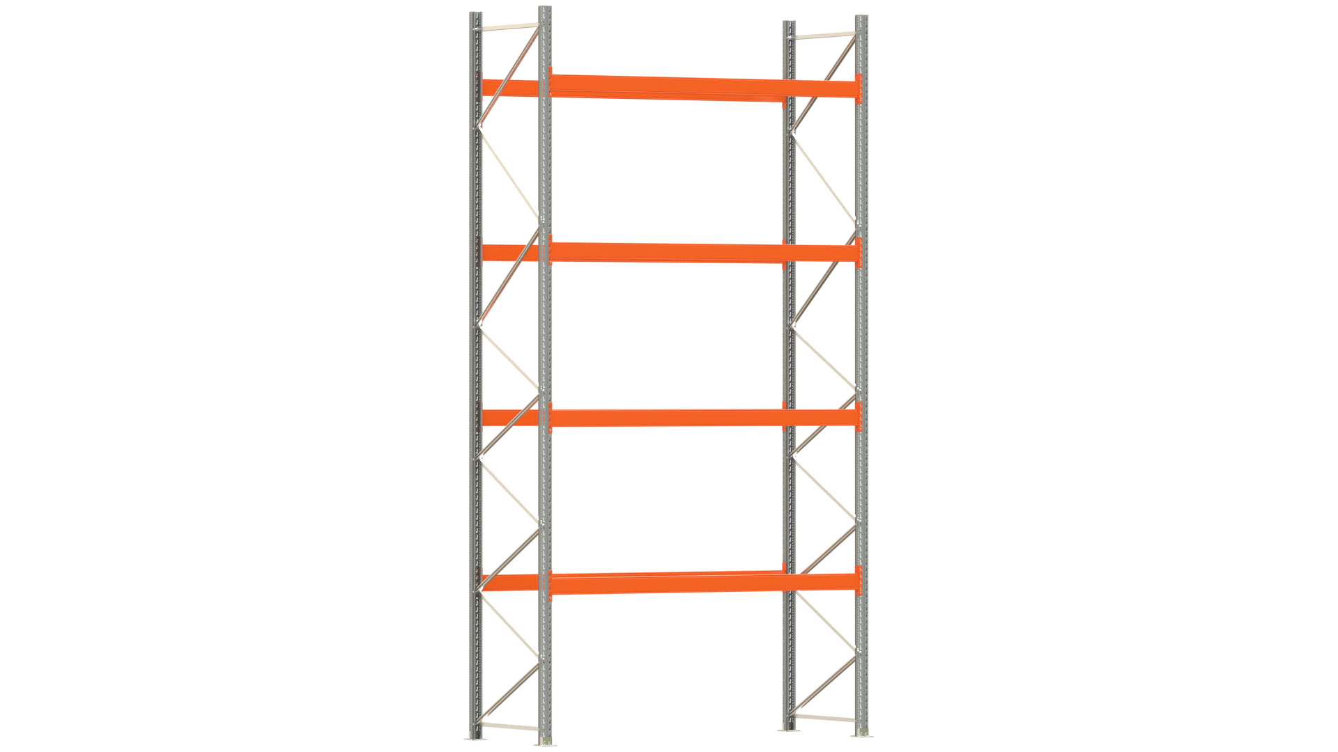 Palettenregal ARTUS - Breite 287 cm - Höhe 550 cm - Tiefe 110 cm - Fachlast 3000 kg - 15 Palettenstellplätze