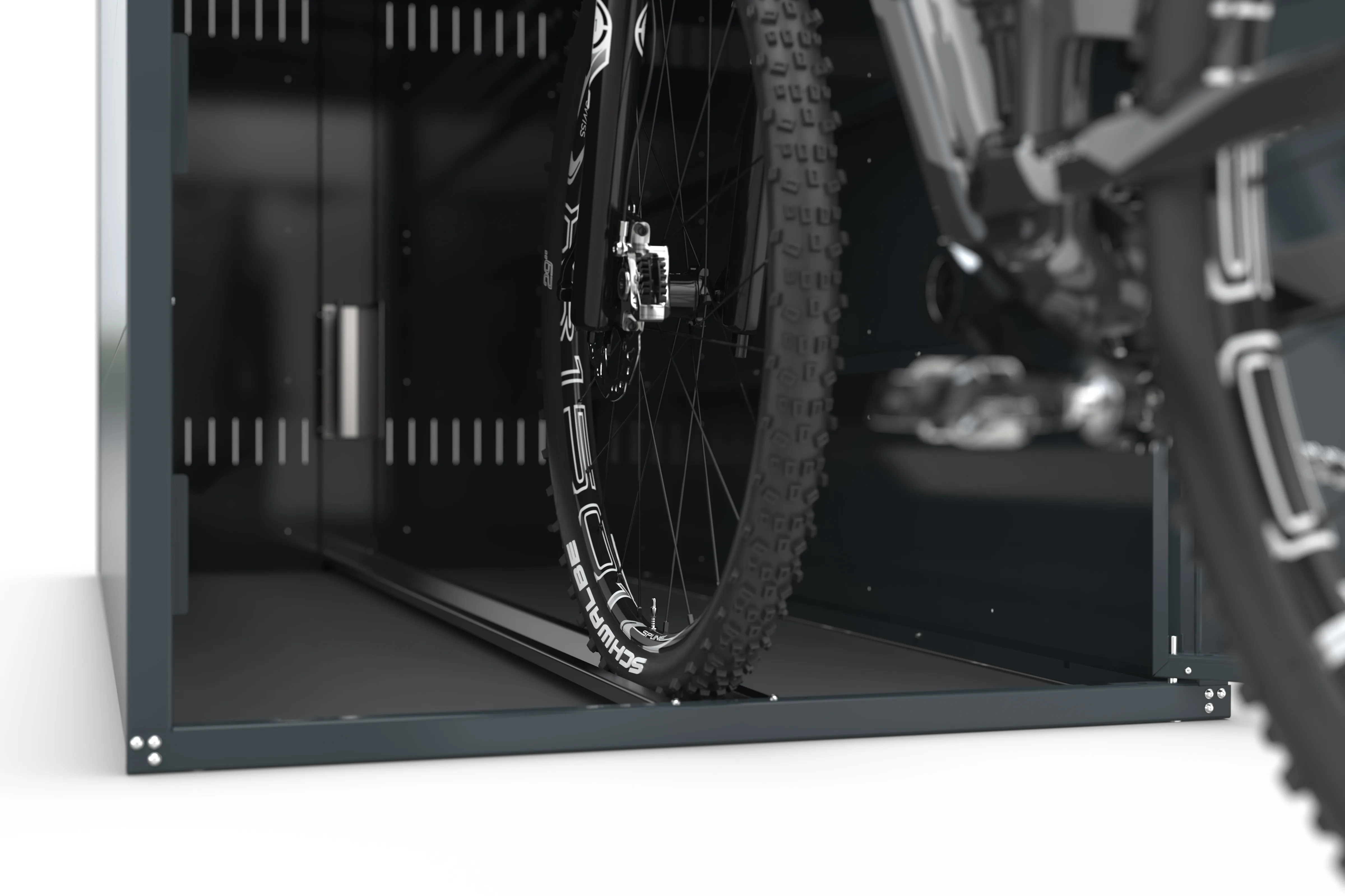 Fahrradbox, BxTxH 850x2050x1250 mm, RAL 7016