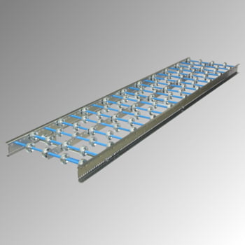 Leichtröllchenbahn - 500 x 2.000 mm - Stahlröllchen - Achsabstand 100 mm
