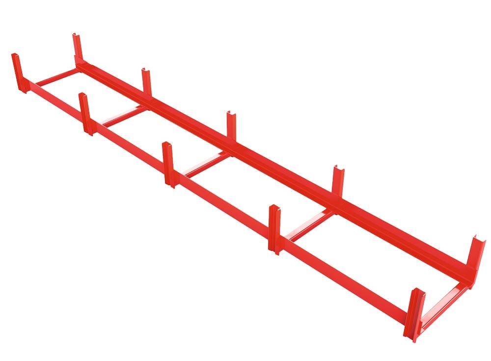 Einlegekassette, als Zubehör für Roll-Aus Regale, offen, mit 960 mm Fachtiefe
