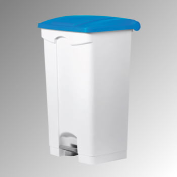 Wertstoffsammler aus Kunststoff - Volumen 90 l - 820 x 500 x 410 mm (HxBxT) - Behälter weiß - Deckel blau