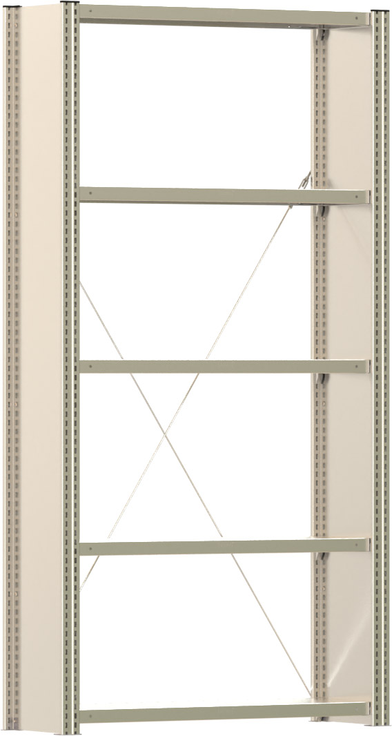 Fachbodenregal BERT - Breite: 100,5 cm - Tiefe: 30 cm - Höhe: 200 cm - 5 Böden - Grundregal