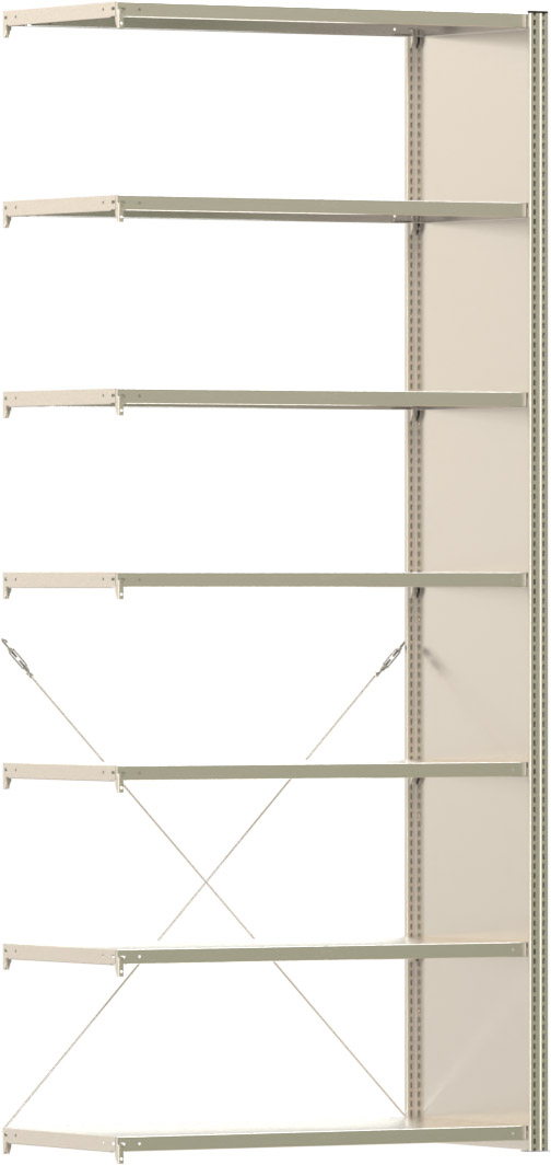 Fachbodenregal BERT - Breite: 128,5 cm - Tiefe: 60 cm - Höhe: 300 cm - 7 Böden - Anbauregal