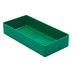 Einsatzkasten, Polystyrol, LxBxH 108x54x63 mm, Farbe grün, VE 50 Stück