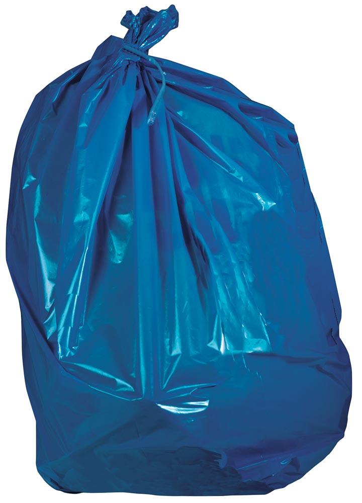 Müllsack, Vol. 140 Liter, Typ 70, VE 250 Stück, Farbe blau
