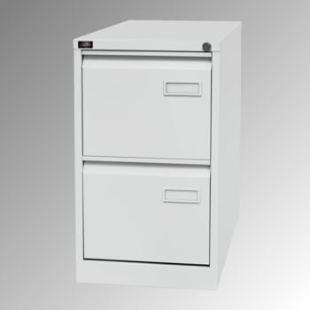 Bisley Light Hängeregisterschrank - 2 Schubladen - einbahnig - Farbe lichtgrau