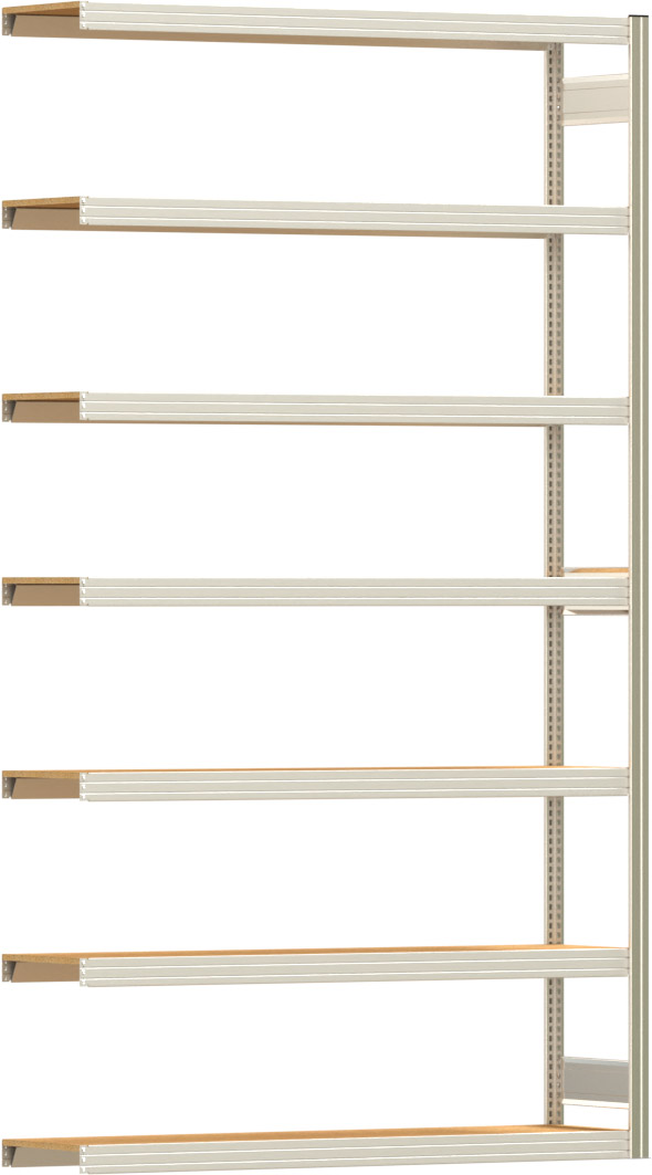 Fachbodenregal BERT - Breite: 169,5 cm - Tiefe: 40 cm - Höhe: 300 cm - 7 Böden - Anbauregal