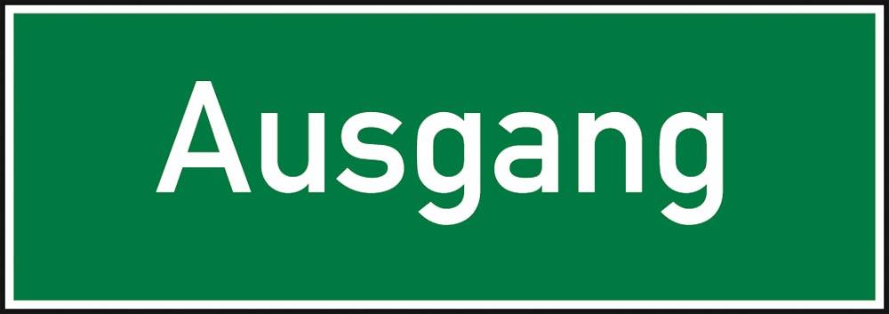Rettungszeichen, Rettungsschild, Ausgang, Folie langnachleuchtend, 400x140 mm