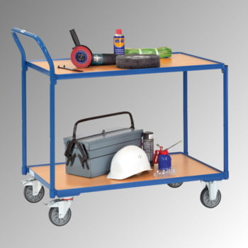 Fetra Tischwagen - 300 kg - Ladefläche 500 x 850 mm (BxT) - senkrechter Griff - 2 Etagen