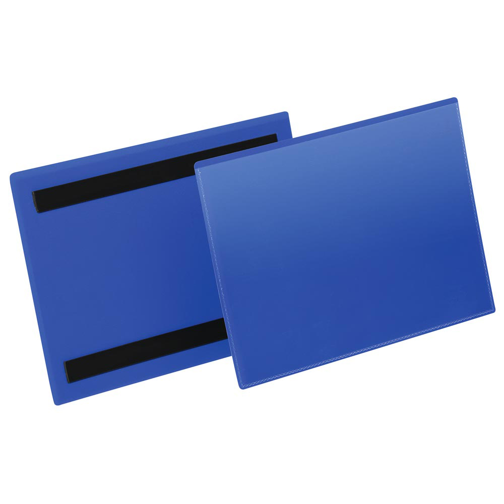 Magnetische Kennzeichnungstasche, blau,  BxH 100x38 mm, VE 50 Stück