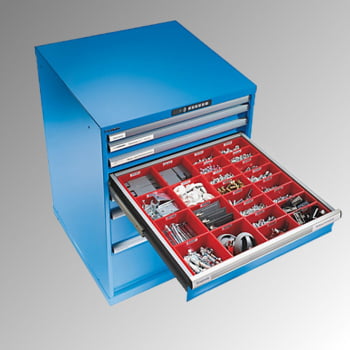 Lista Schubladenschrank - 14.509.010 - 1.000x717x725 mm (HxBxT) - 6 Schubladen - 200 kg - Key Lock - lichtblau (RAL 5012)