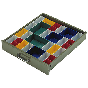 Einsatzkasten, Polystyrol, LxBxH 54x54x63 mm, Farbe grau, VE 50 Stück