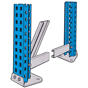 Weitspannregal, Anbaufeld, 4 Ebenen mit Spanplattenboden, Fachlast 670 kg, BxTxH 1785x800x2500 mm, Ständer blau, Holme orange