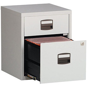 Rollcontainer, BxTxH 413x400x528 mm, 1 Schubladen, 1 Hängeregistratur, lichtgrau