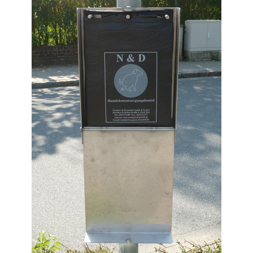 Hundekotbeutelspender, Edelstahl,200 Beutel, BxTxH 245x55x340 mm