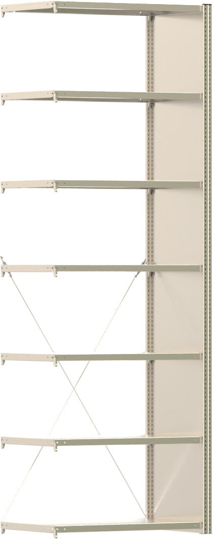 Fachbodenregal BERT - Breite: 100,5 cm - Tiefe: 60 cm - Höhe: 300 cm - 7 Böden - Anbauregal