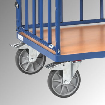 Fetra - Etagenwagen - Tragkraft 600 kg - 1.800 x 630 x 1.169 mm (HxBxT) - 4 Böden - 1 Längswand