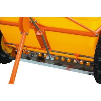 Streuwagen, Salzstreuer, Düngewagen, Kastenstreuer, Saatgut, 35 l Volumen, Edelstahl und Polyetylen, bis zu 600 mm Streubreite regelbar, luftbereift