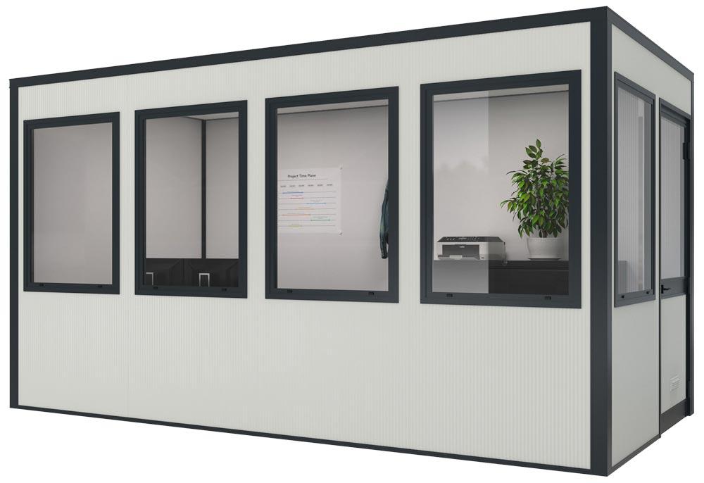 Mehrzweckraum für den Innenbereich, in Stapelbox aus Holz, 10 Elemente, ohne Boden, BxTxH 35902440x2600 mm