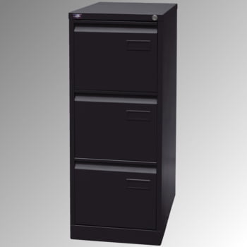 Bisley Light Hängeregistraturschrank - 3 Schubladen - einbahnig - Farbe schwarz