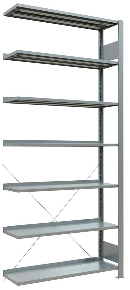 Lagerregal, Steckregal, BxTxH 1000x300x2300 mm