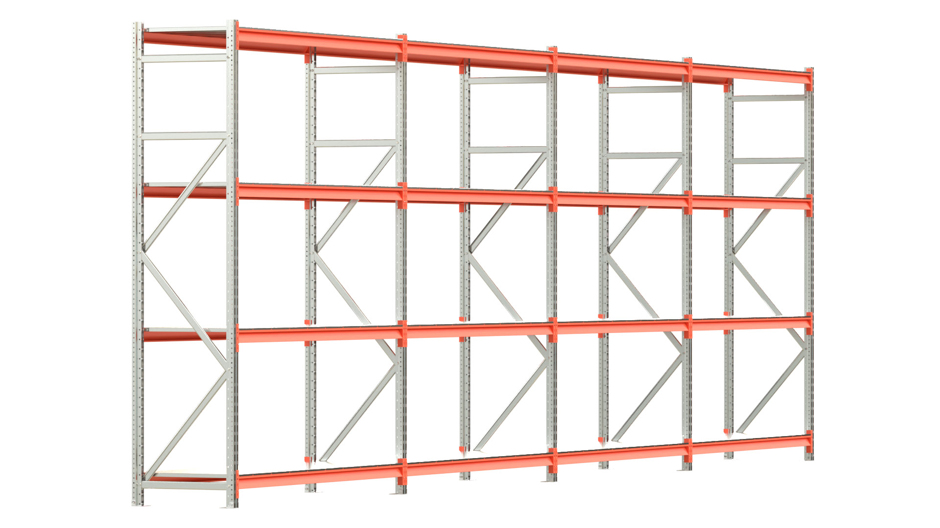 Weitspannregal EMMA - Höhe: 250 cm - Fachbreite: 185 cm - Tiefe: 60 cm - Set