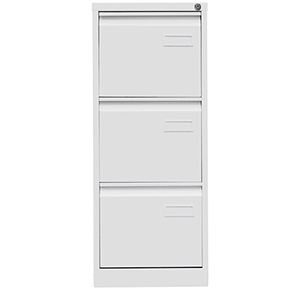 Hängeregisterschrank LIGHT, BxTxH 413x622x1016 mm, einbahnig, 3 Schubladen, Griffleiste, verkehrsweiß