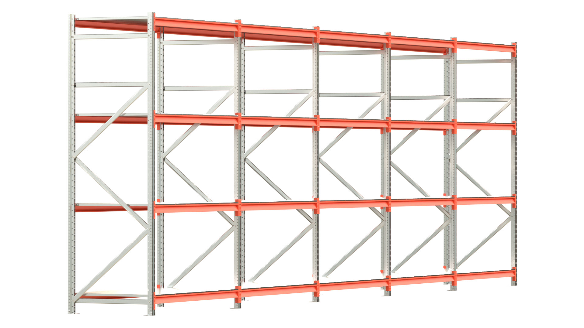 Weitspannregal EMMA - Höhe: 250 cm - Fachbreite: 150 cm - Tiefe: 80 cm - Set