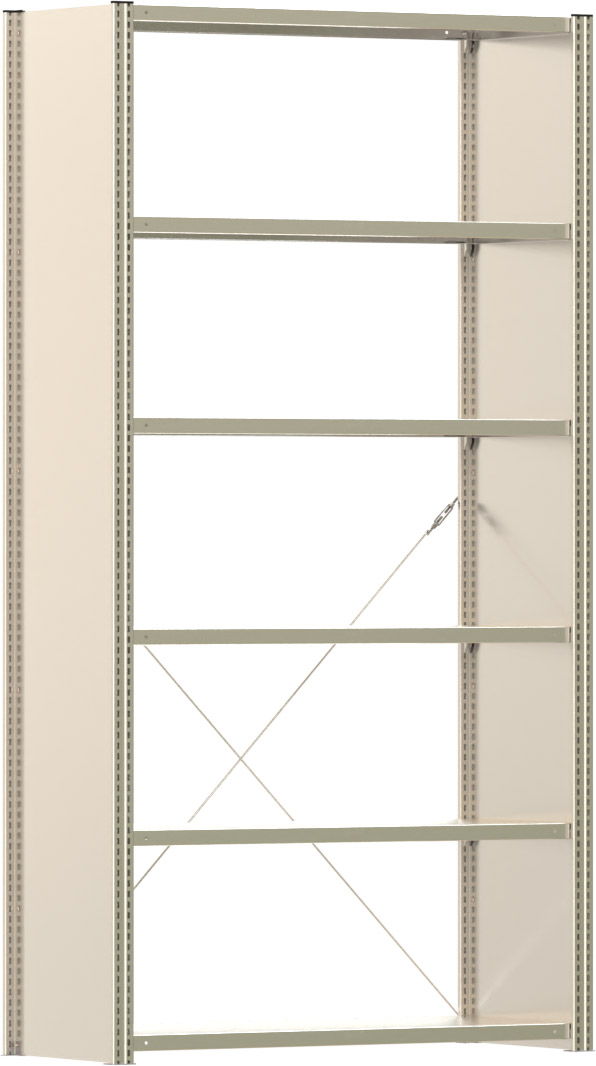 Fachbodenregal BERT - Breite: 128,5 cm - Tiefe: 50 cm - Höhe: 250 cm - 6 Böden - Grundregal