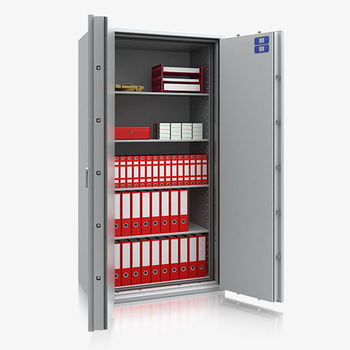 Dokumententresor, Geldschrank, Safe, VdS Klasse 2, 60 Minuten feuerfest, Türen 2-flügelig, 1.905 x 999 x 580 mm (HxBxT), Farbe lichtgrau (RAL 7035)