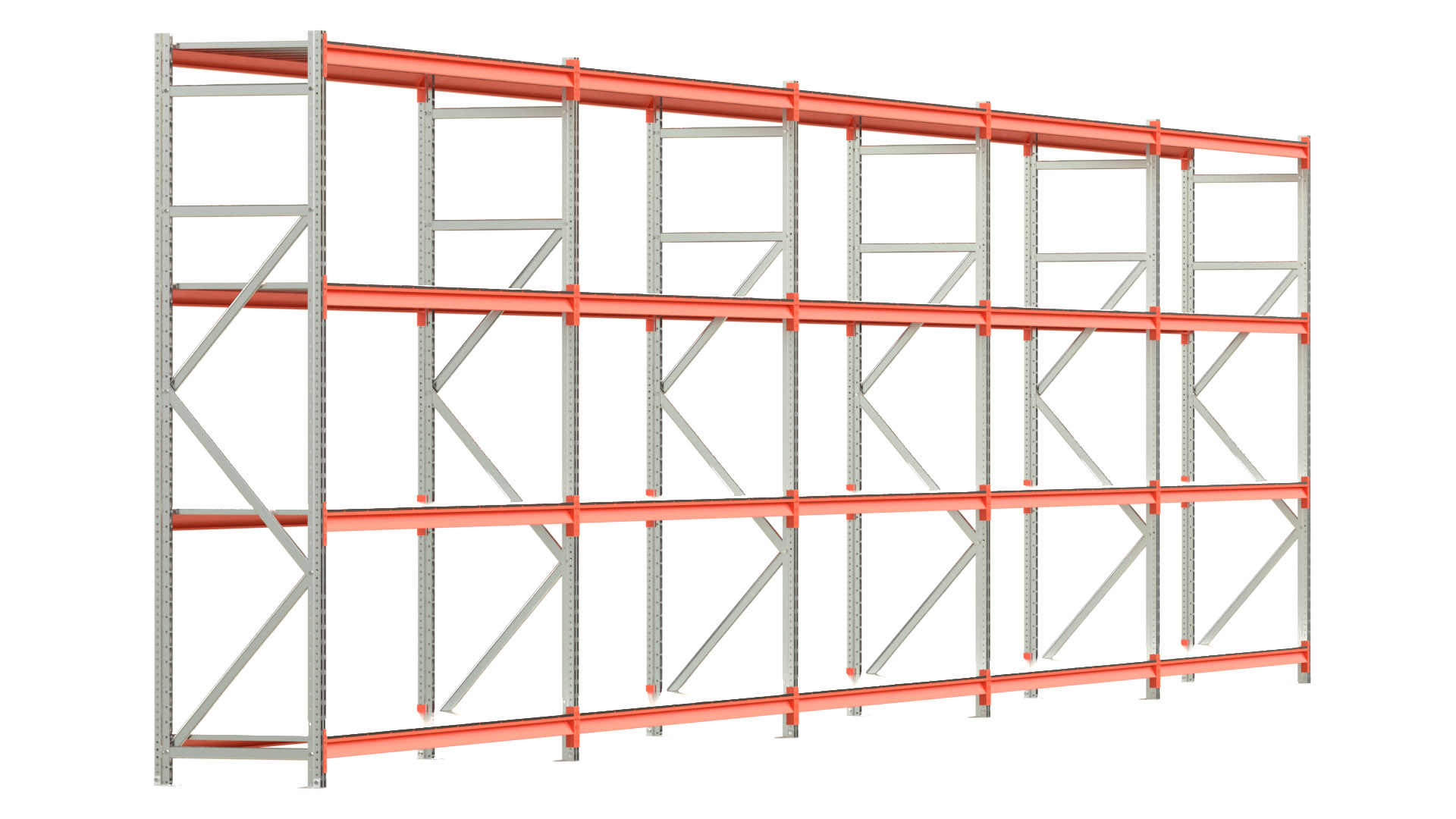 Weitspannregal EMMA - Höhe: 250 cm - Fachbreite: 225 cm - Tiefe: 60 cm - Set